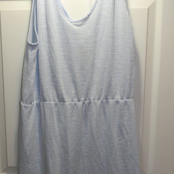 Kreative Content Blue Stripe Jumpsuit Jumper Dress Cover-up Soft 2X/1X NWT - Picture 9 of 10